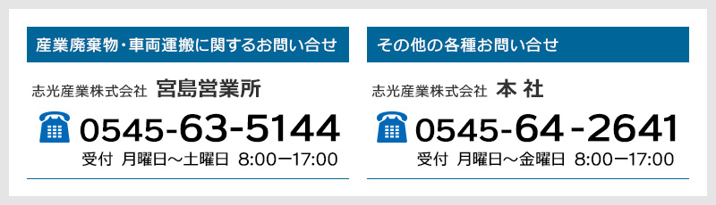 志光産業 お問い合わせ